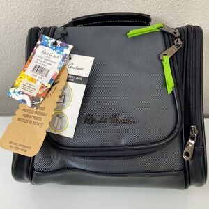 Robert‎ Graham Armageddon Max Grey Hanging Toiletry Travel Bag W/ Bottles NEW